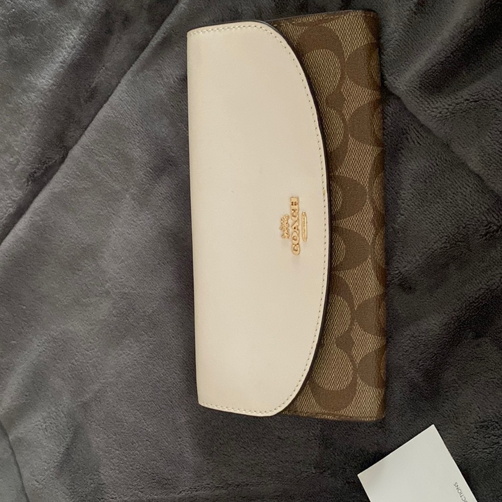 Authentic coach signature large wallet